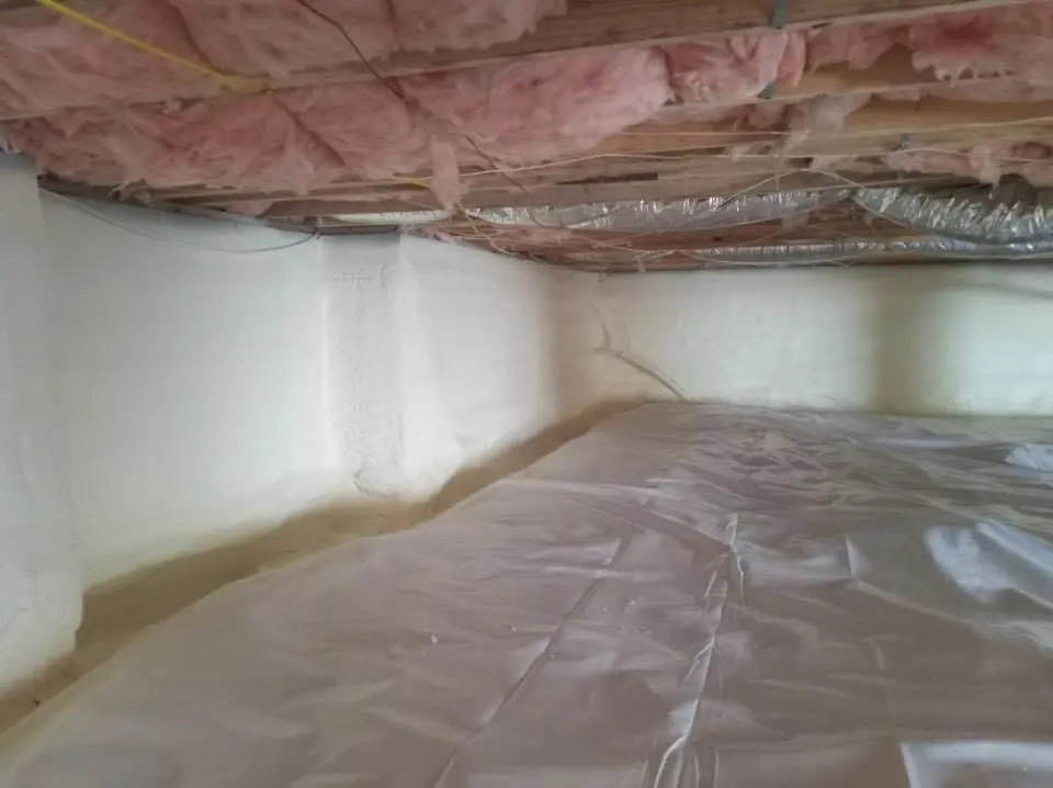 Crawl space encapsulation with closed-cell spray foam for Metal Roof Coating in Deschutes River Woods